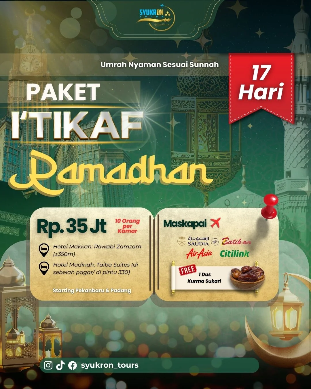 Paket ITIKAF - Ramadhan